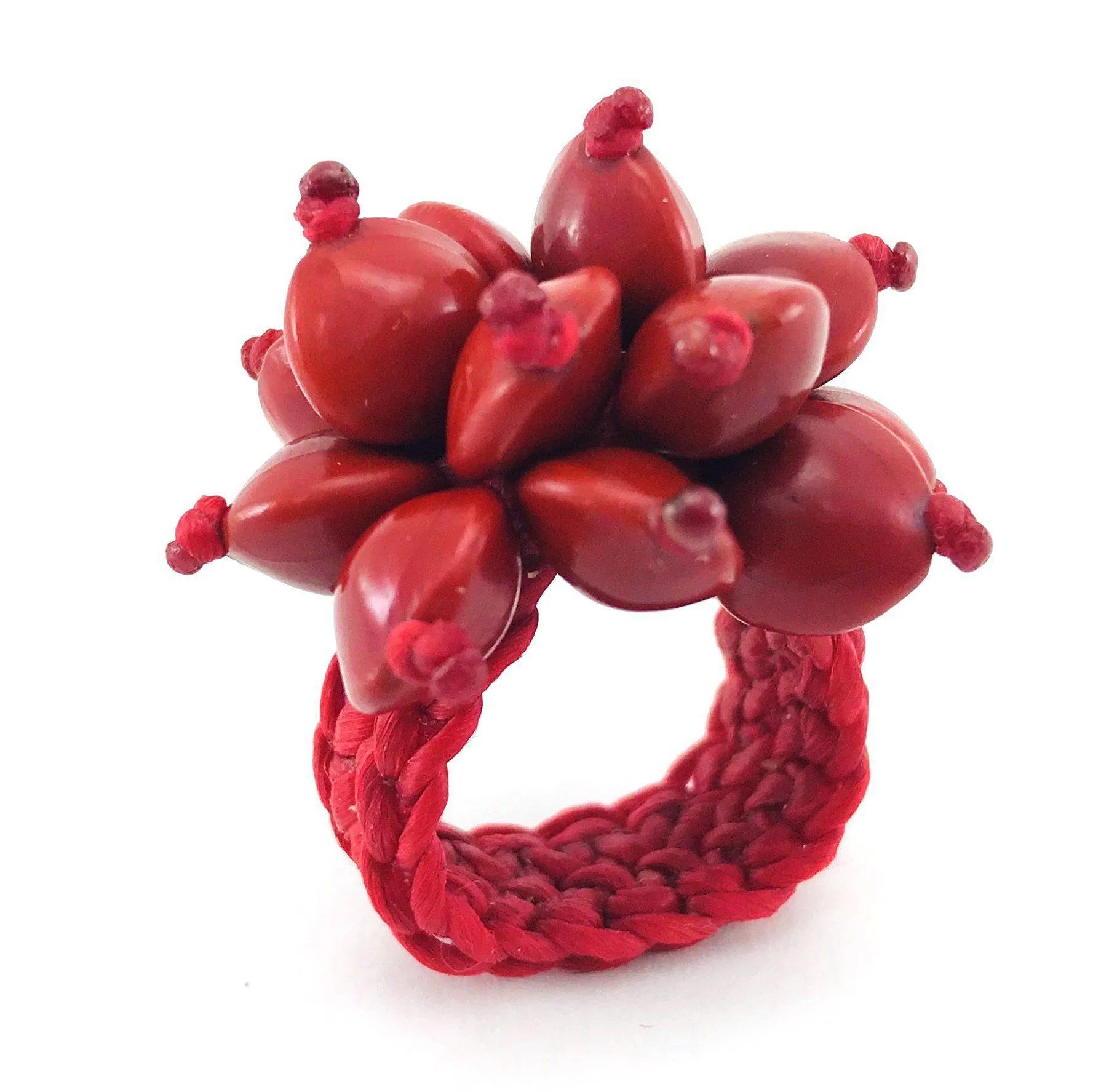 Stunner Statement Ring handcrafted from natural seeds