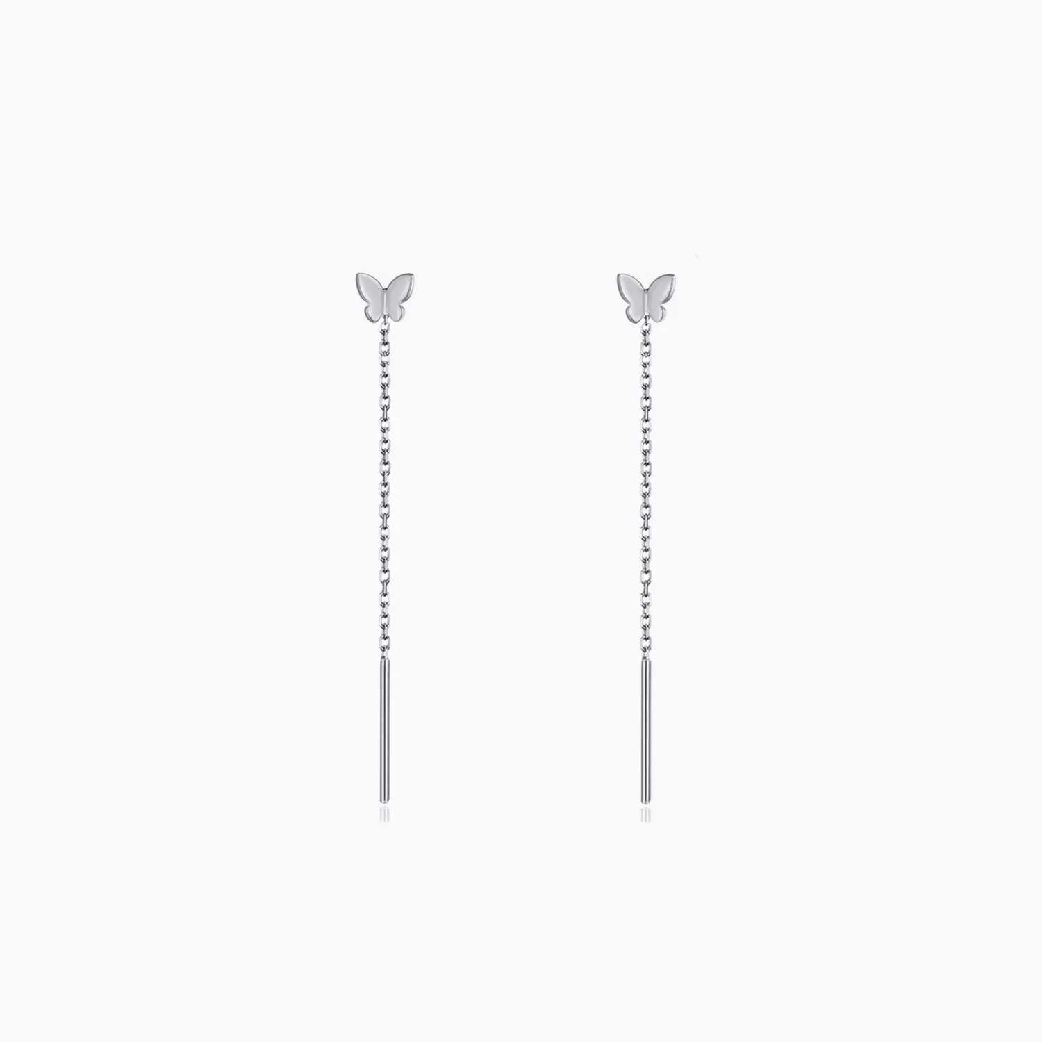 Tiny Butterfly Threader Earrings