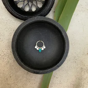 Trippy Turquoise Septum Clip-on