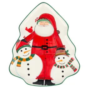 VIETRI: Old St. Nick 2024 Limited Edition Figural Tree Platter (Large)
