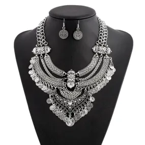 Vintage Bohemian Ethnic Maxi Statement Necklace