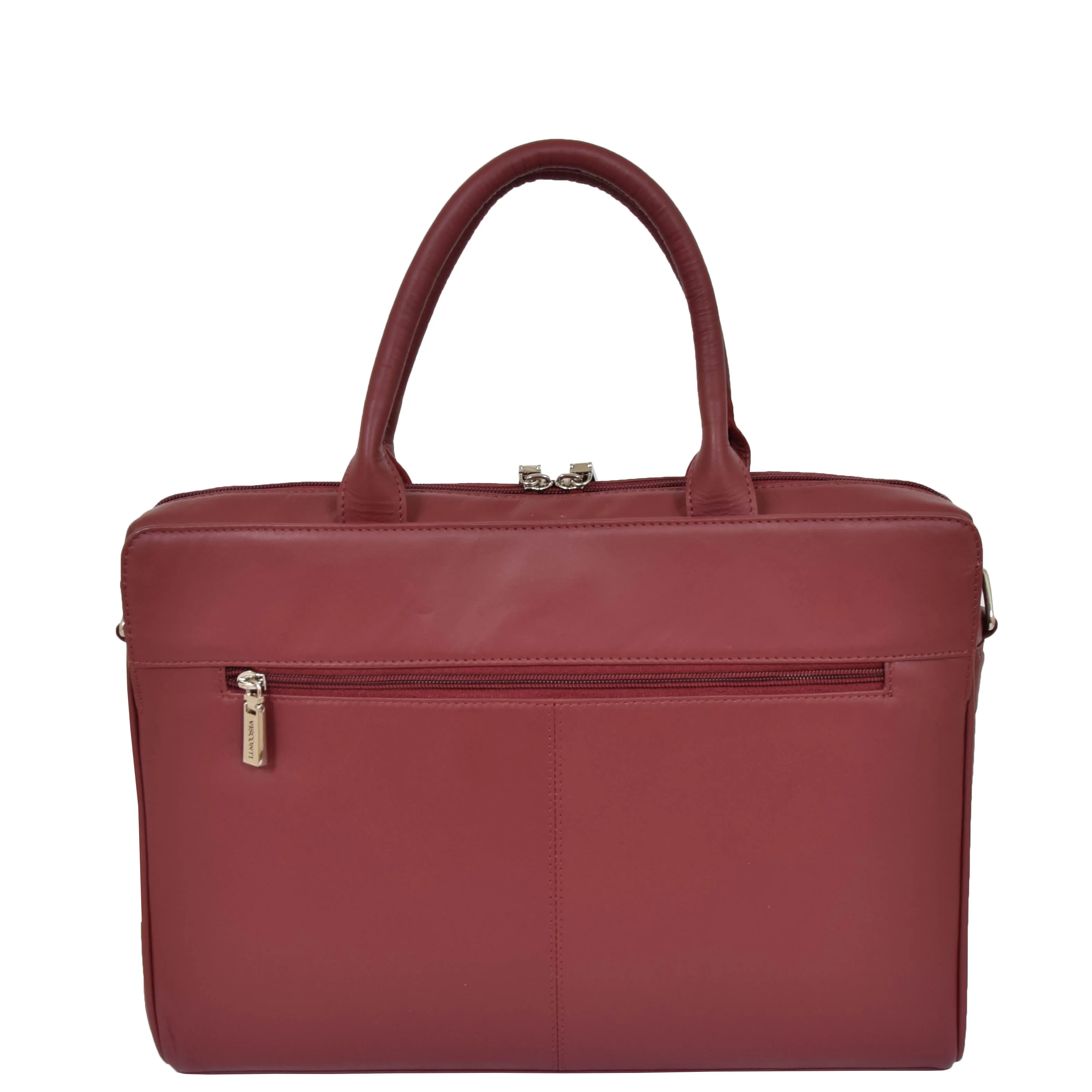 Womens Luxury Soft Leather Briefcase Shoulder Bag A62 Red